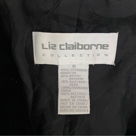 Liz Claiborne Silk Blend Velvet Long Sleeve Mini Wrap Dress size 8 Party Events - Picture 3 of 12